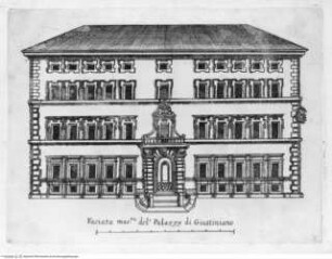 Palazzi diversi nel'alma città di Roma, et altre, Taf. 28: Palazzo Giustiniani, Fassade
