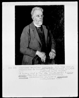 Bildnis Professor Walter Troeltsch, ab 1902 Professor der Philosophie in Marburg