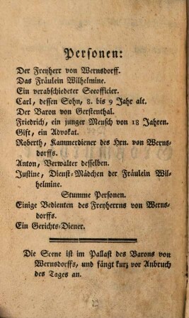 Der Großmüthige : Ein Lustspiel in 3 Aufz.
