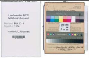 Entnazifizierung Johannes Hambloch , geb. 02.10.1904 (Schlosser)