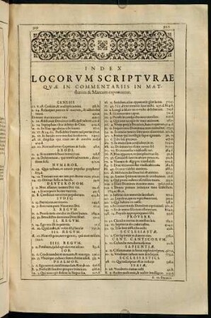 Index. Locorum Scripturae