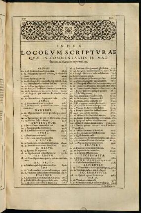 Index. Locorum Scripturae