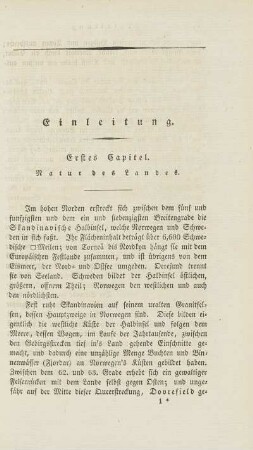 Erstes Capitel. Natur des Landes.