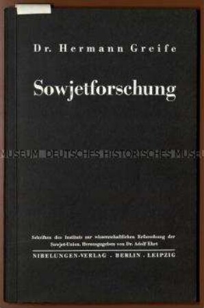 Nationalsozialistische Veröffentlichung zur Sowjetforschung