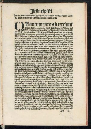 Quantum vero ad tercium Sciendum et notandum ....