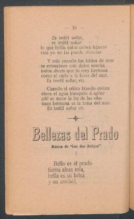 Bellezas del Prado : Música de "Los dos amigos"