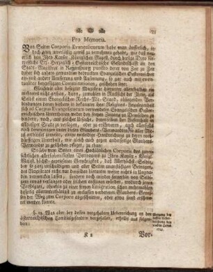 §. 13. Vorgang [...] desseu lieberreichung den 20sten Octob. 1755.