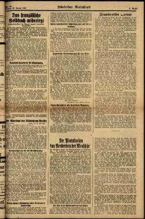 Zweite Ausgabe vom Montag, den 22. Januar 1940.