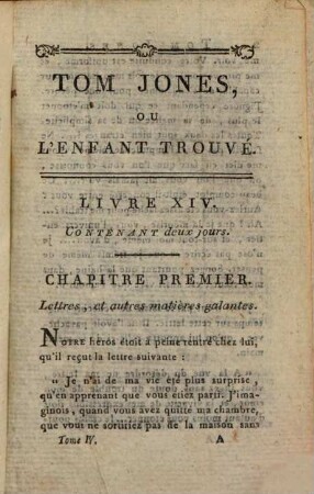 Tom Jones, Ou L'Enfant Trouvé, 4