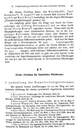 § 7. Zweite Ableitung der kinetischen Gleichungen