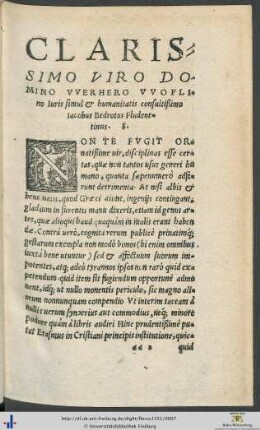 Epistola Nuncupatoria