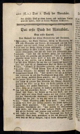 400-409, Das erste Buch der Maccabäer. Das 2. Buch der Maccabäer.