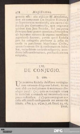 LVI. De Conjugio.