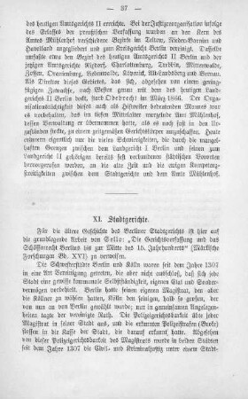 XI. Stadtgerichte