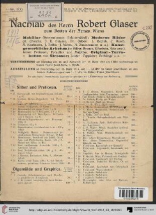 Ölgemälde und Graphica (Nr. 740*1-740*28)