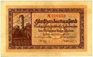 Geldschein / Notgeld, 500.000 Mark, 15.8.1923