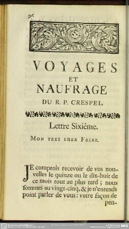 Lettre Sixième