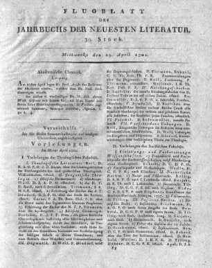 Akademische Chronik.