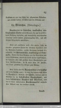 die Beinlehre. (Osteologia.)