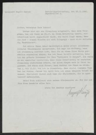 Brief von Ingolf Kuntze an Gerhart Hauptmann