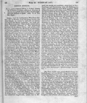Scarpa, A.: Lettera del Professore Cavaliere Antonio Scarpa al Cavaliere Luigi Boffi sopra un elmo di fereo squisitamente lavorato a ceselio. Pavia: Bizzoni 1825