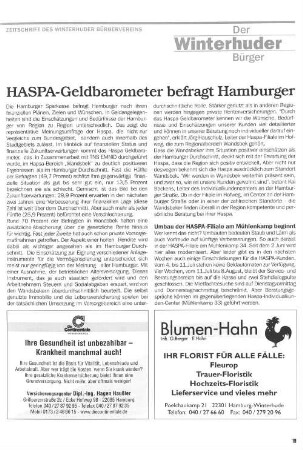 HASPA-Geldbarometer befragt Hamburger