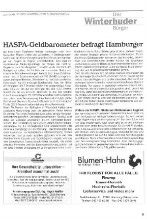 HASPA-Geldbarometer befragt Hamburger