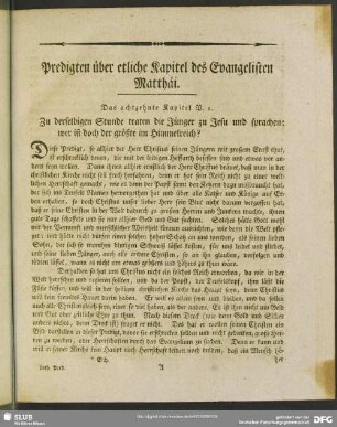 Das achtzehnte Kapitel ...