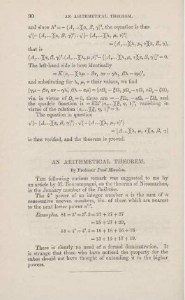 An arithmetical theorem.