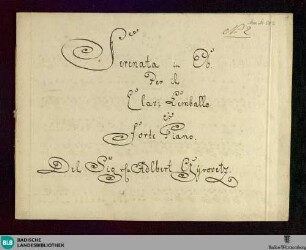 Divertimentos - Don Mus.Ms. 587 : cemb; E|b