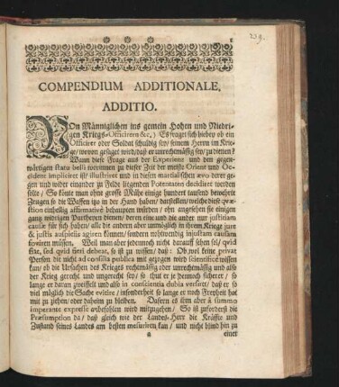 Compendium Additionale.