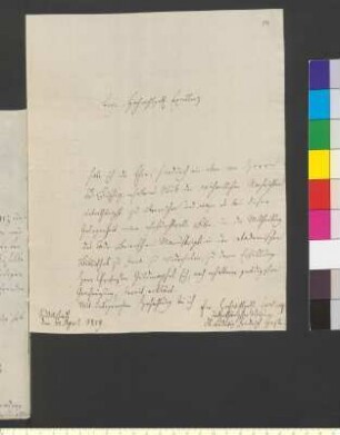 Brief von Hesse, Ludwig Friedrich an Goethe, Johann Wolfgang von