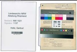 Entnazifizierung Gertrud Holtz , geb. 14.07.1903 (Sekretaerin)