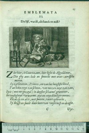 Emblemata III. Dit lijf, wat ist, als stanck en mist?