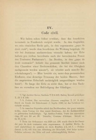 IV. Code civil