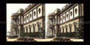 Ariana Museum mit Blumenbeeten, Genf