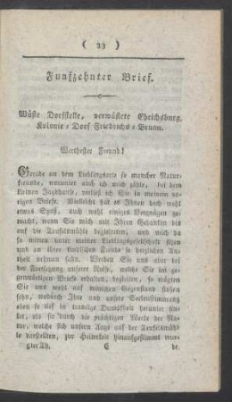 Funfzehnter Brief.