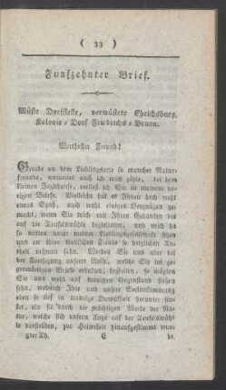 Funfzehnter Brief.