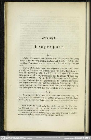 Erstes Kapitel. Orographie