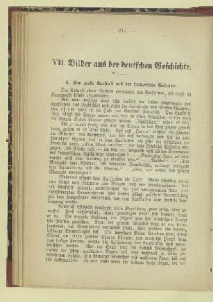 VII. Bilder aus der deutschen Geschichte