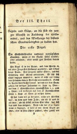 Die erste Regel. [bis] Die zehnte Regel.