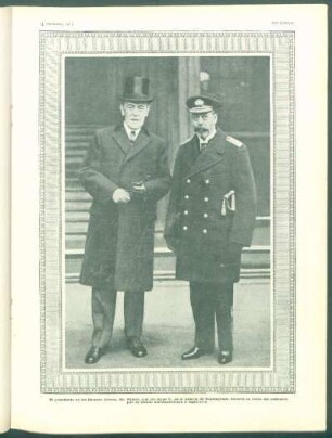 El presidente de los Estados Unidos, Mr. Wilson, y el rey Jorge V.