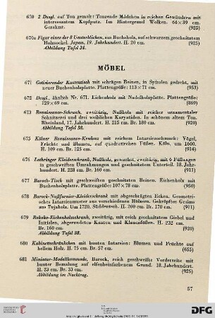 Möbel (Nr. 671-688)