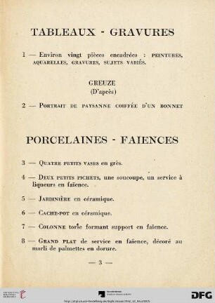 Tableaux - Gravures (Nr. 1-2)