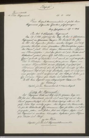 Handschriftliche Beilagen