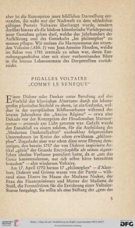 Pigalles Voltaire "Comme le Sénèque"