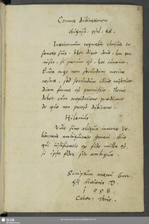 Eintrag Georg Maiors, dat. 01.09.1558