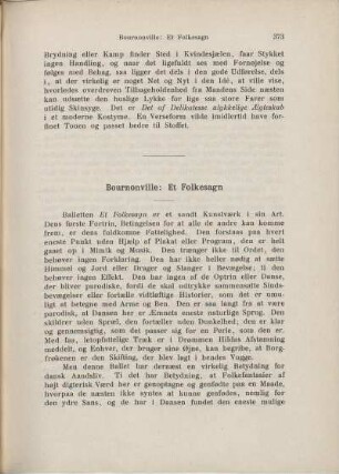 Bournonville: Et Folkesagn