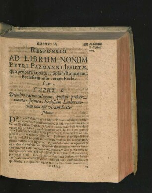 Responsio Ad Librum Nonum ... quo probare conatur: Solam Romanam Ecclesiam esse veram Ecclesiam.