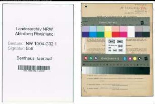 Entnazifizierung Gertrud Benthaus , geb. 11.07.1895 (Kassiererin)